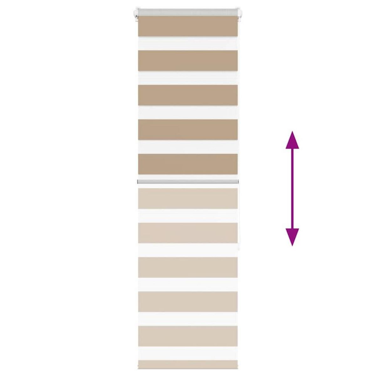 VIDAXL Store zebre marron sable largeur du tissu 40,9 cm polyester