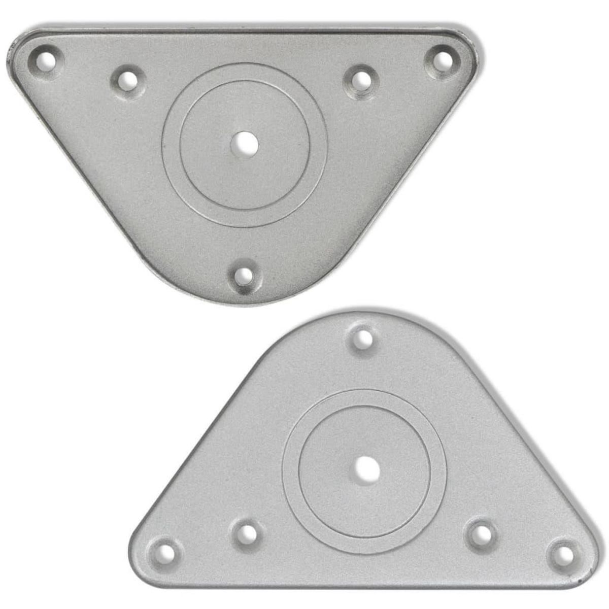 VIDAXL 4 pieds de table reglables en hauteur 710 mm Chrome