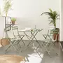 SWEEEK Lot de 2 chaises de jardin pliables - Emilia - Acier thermolaqué
