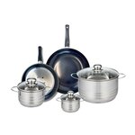 ELO Ensemble de 2 Poêles de cuisson 24 et 28 cm et 3 faitouts 12, 16 et 24 cm Elo Prima Brillant