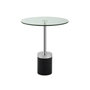 Voir la diapositive 2 : Paris Prix Table d'Appoint en Marbre  Lana  53cm Argent & Noir