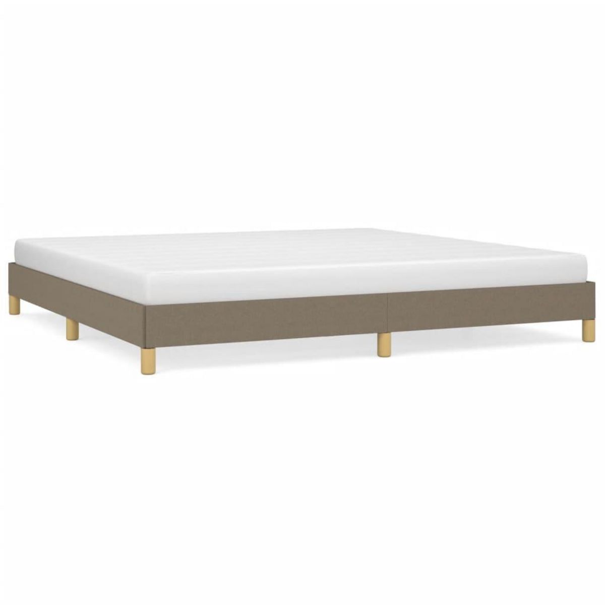 VIDAXL Cadre de lit sans matelas taupe 200x200 cm tissu