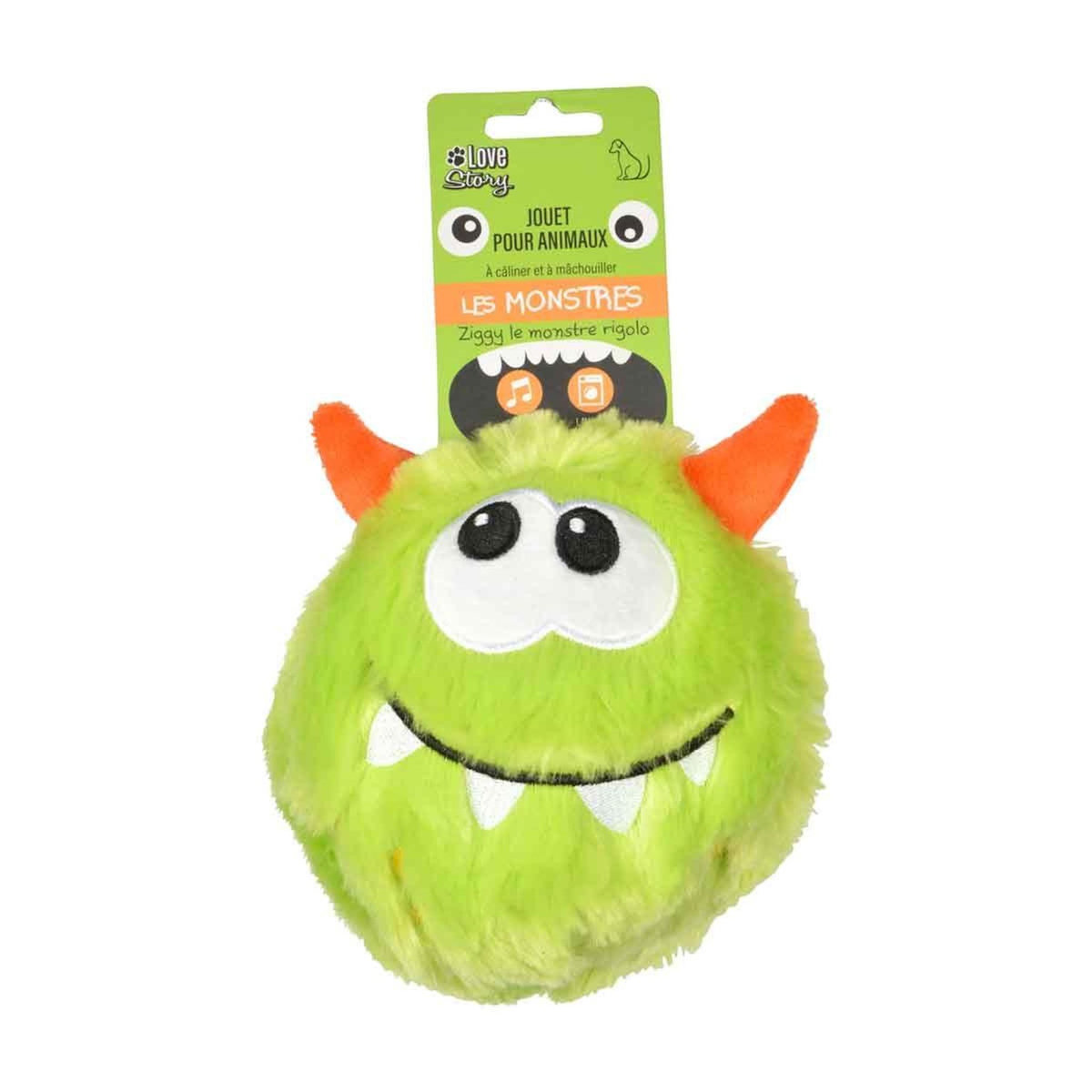 Paris Prix Jouet pour Chien  Ziggy le Monstre  14cm Vert