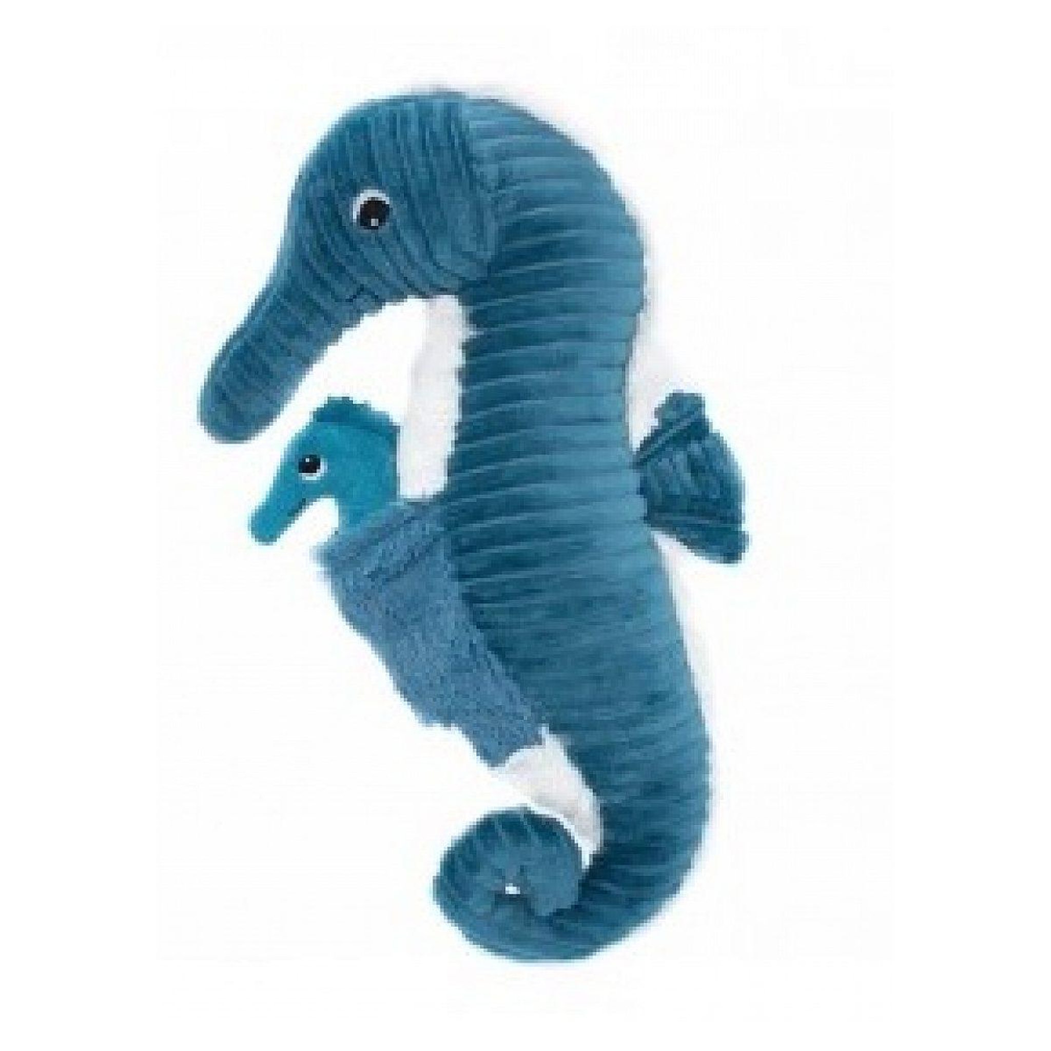 LES DEGLINGOS Ptipotos hippocampe papa bebe bleu