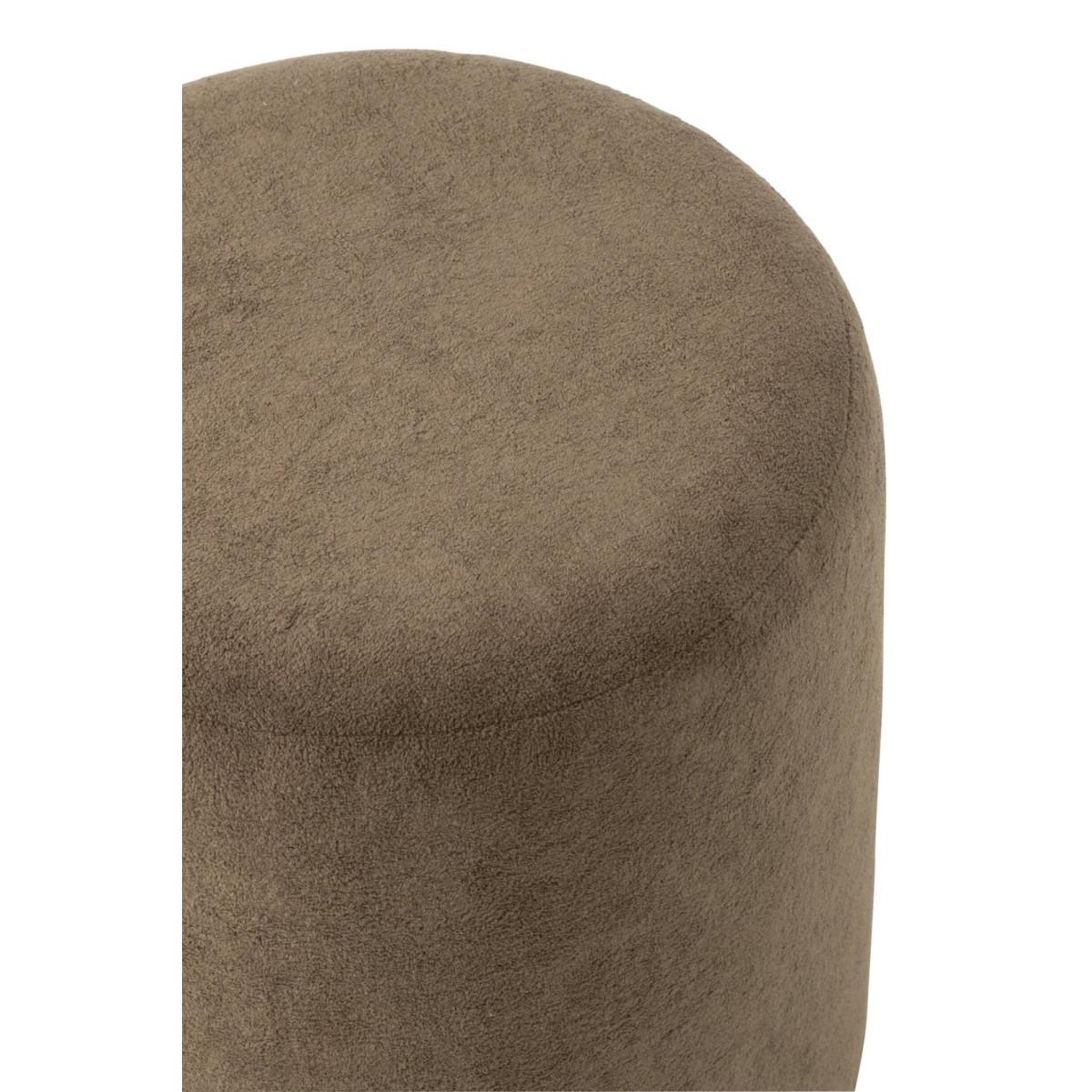 Voir la diapositive 3 : J-LINE Pouf cylindrique  moon  41cm marron