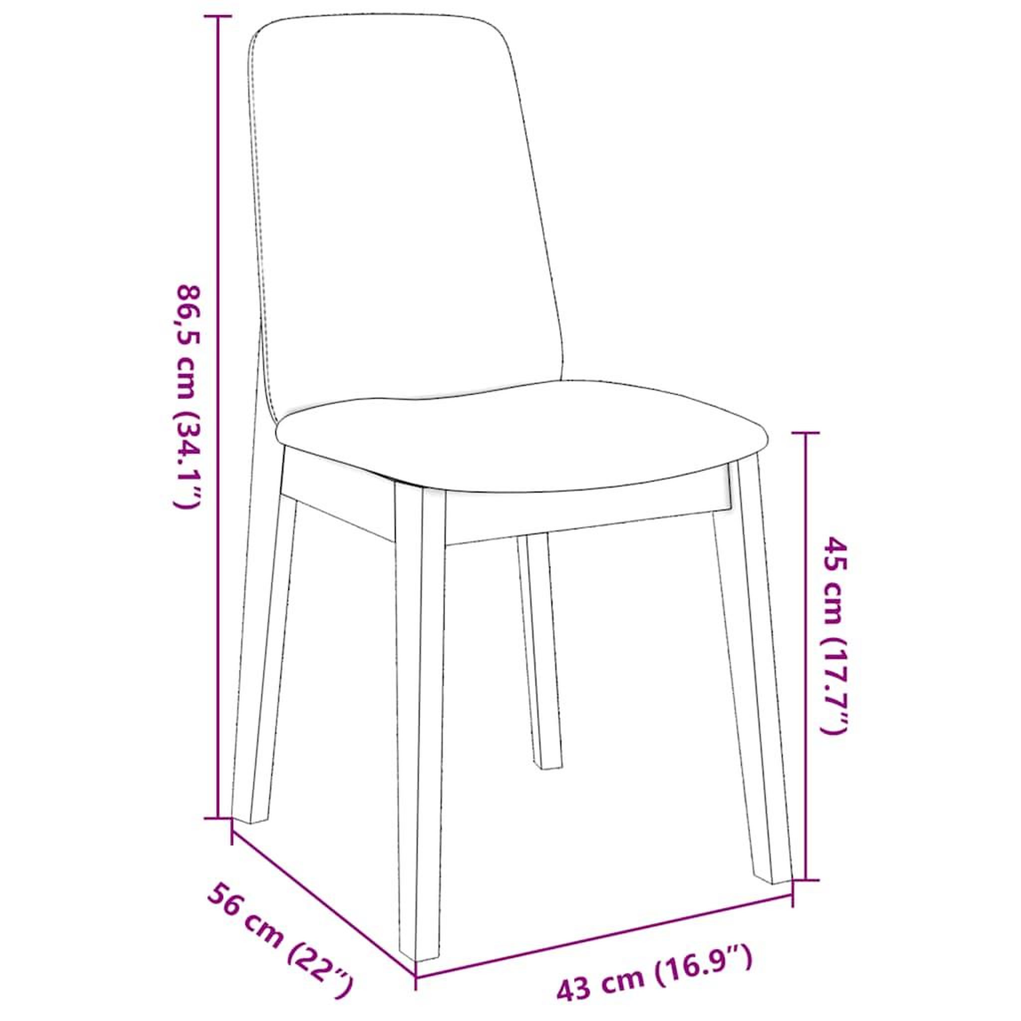 Voir la diapositive 6 : VIDAXL Chaises a manger coussins 2 pcs marron bois massif caoutchouc