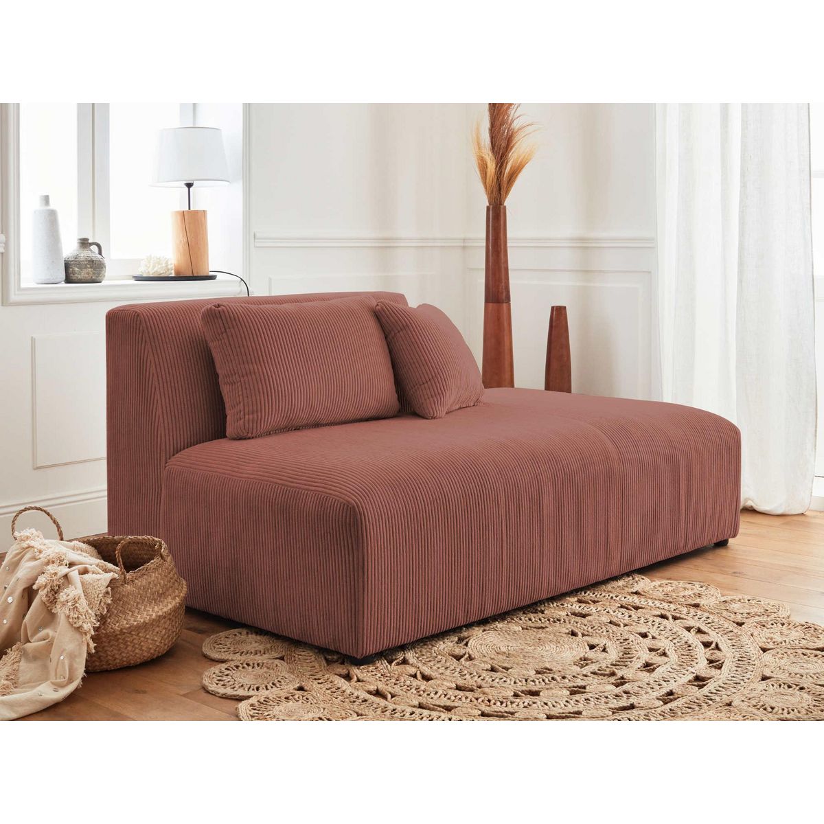 LISA DESIGN Victoire - canapé modulable d'angle gauche - 4 places - en velours côtelé