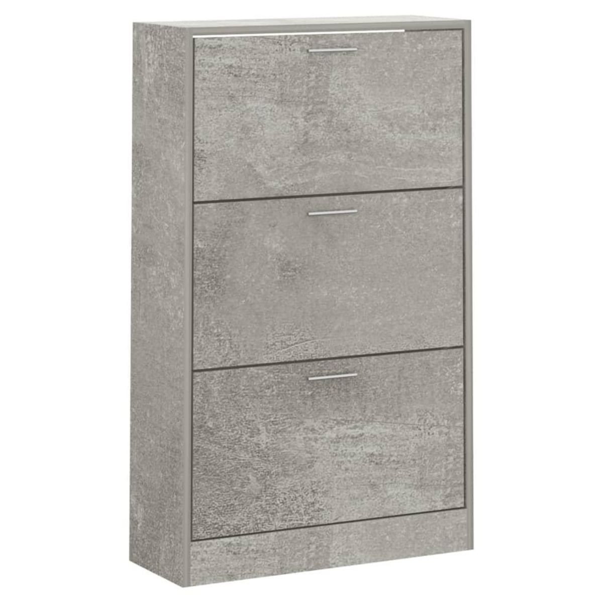VIDAXL Armoire a chaussures Gris beton 63x24x103 cm Bois d'ingenierie