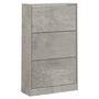Voir la diapositive 3 : VIDAXL Armoire a chaussures Gris beton 63x24x103 cm Bois d'ingenierie
