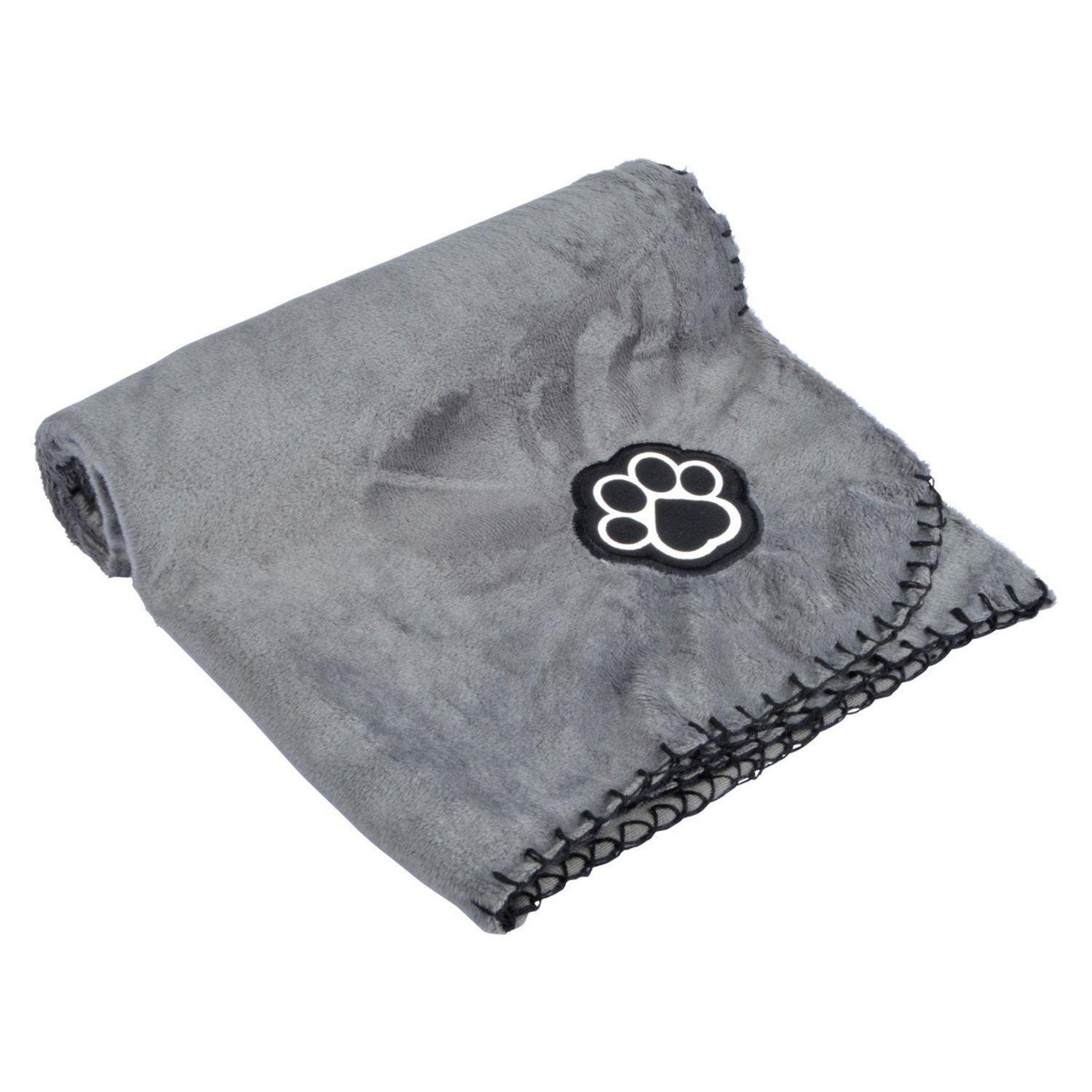 LOVE STORY Plaid polaire pour chien - gris