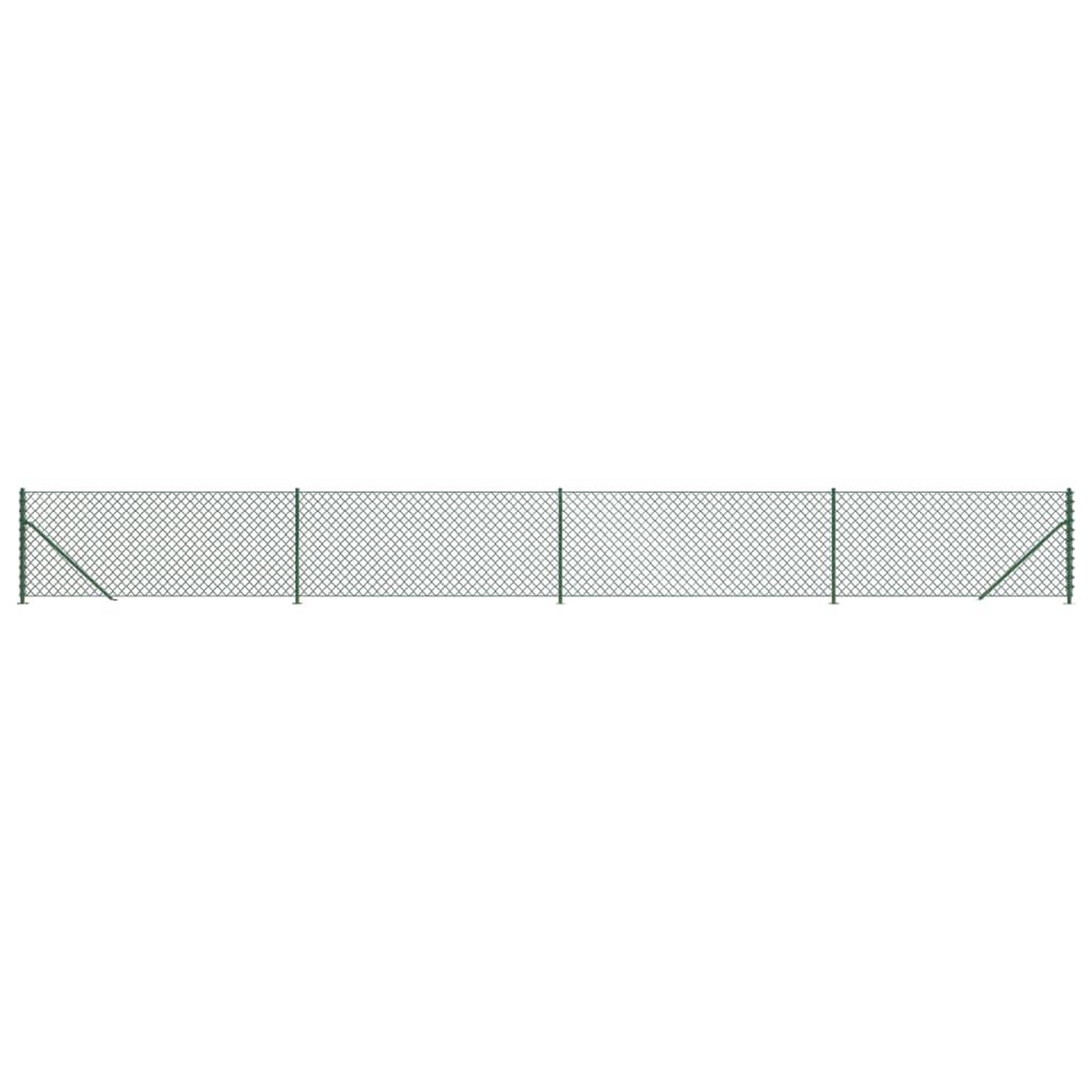 Voir la diapositive 2 : VIDAXL Cloture a mailles losangees avec bride vert 0,8x10 m