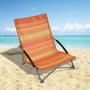 Voir la diapositive 2 : HI HI Chaise de plage pliable Orange 65x55x25/65 cm