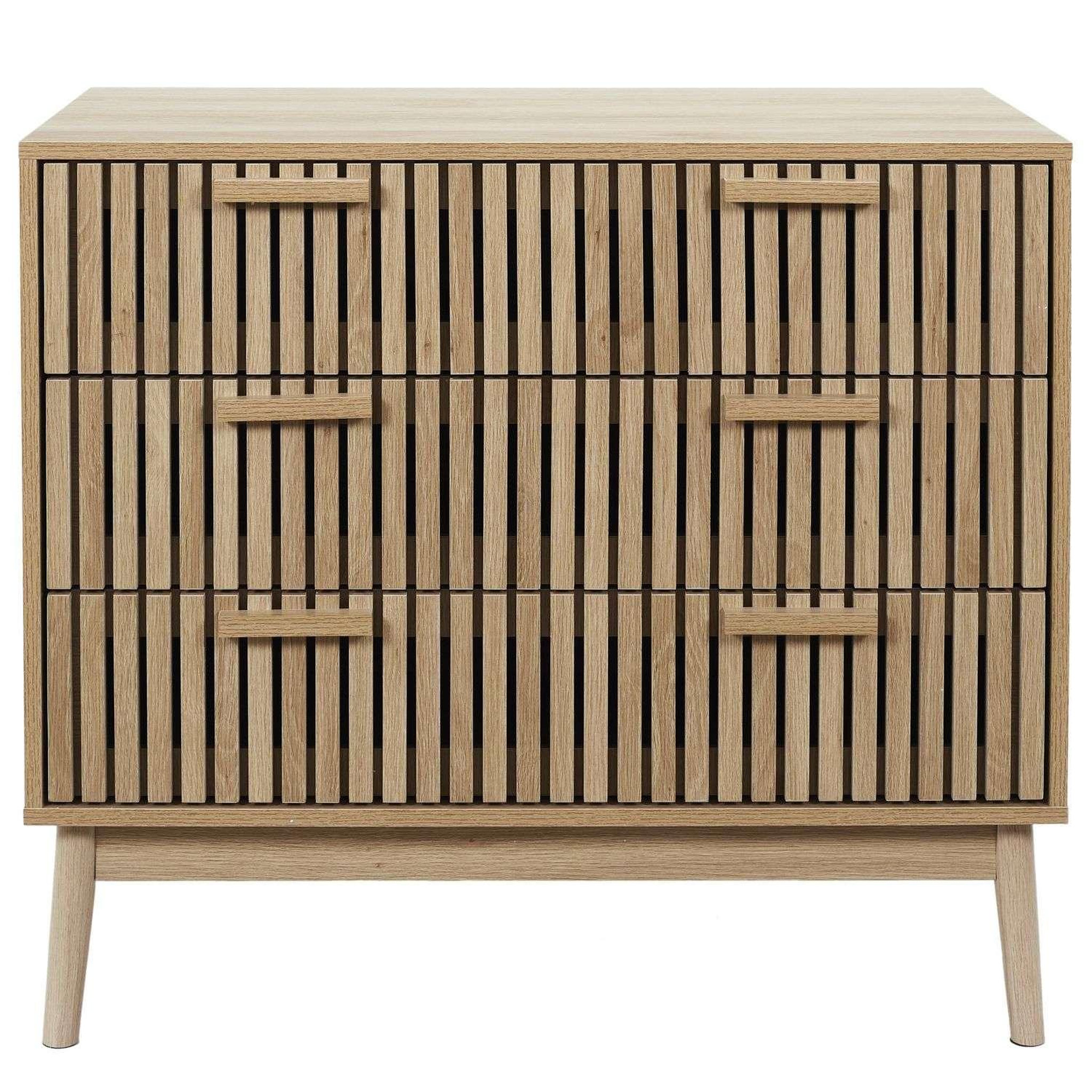 The Home Deco Factory Commode 3 tiroirs saulk - marron