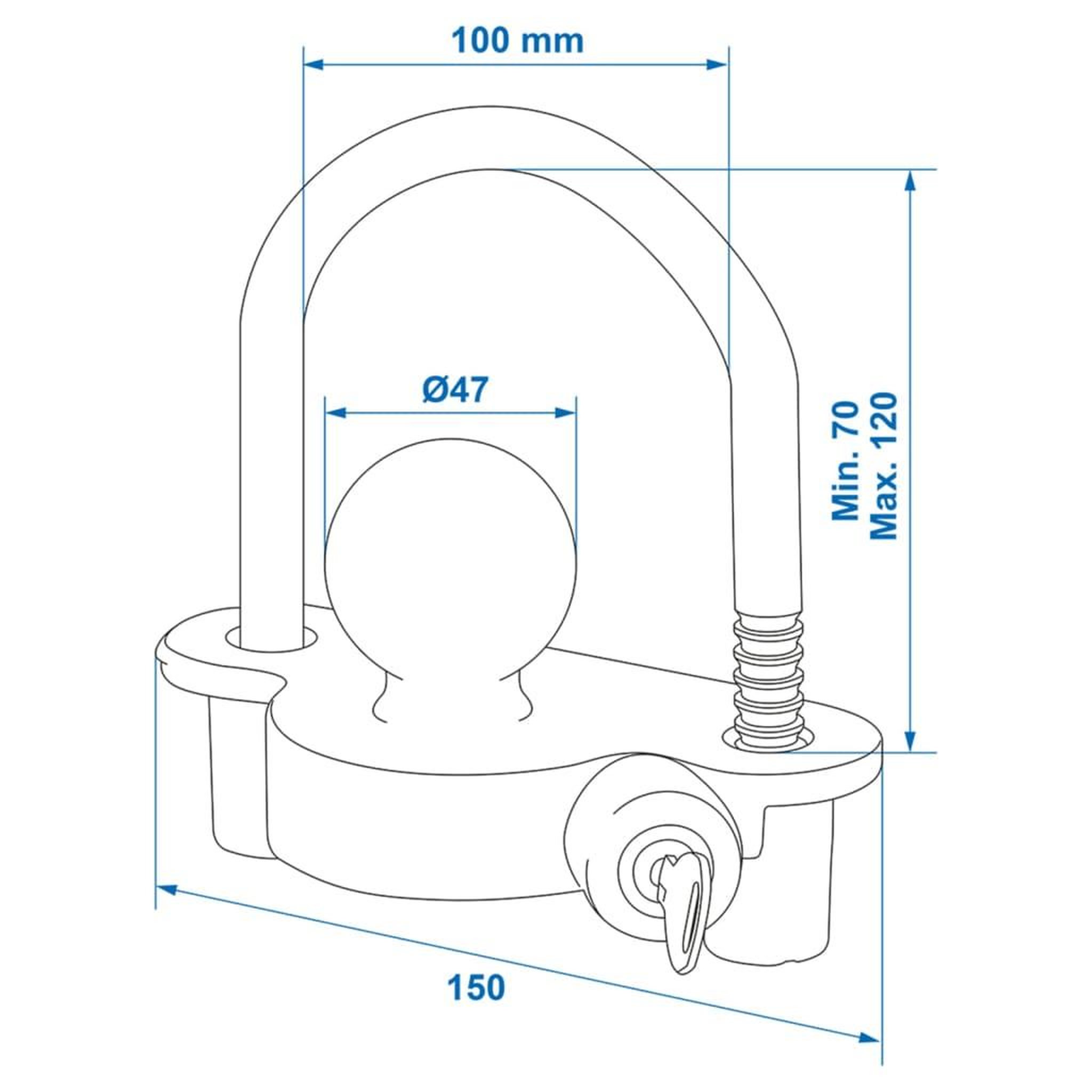 Voir la diapositive 6 : PROPLUS ProPlus Verrou d'accouplement avec cylindre de fermeture 341329