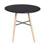 Voir la diapositive 2 : VIDAXL Table de salle a manger ronde MDF Noir