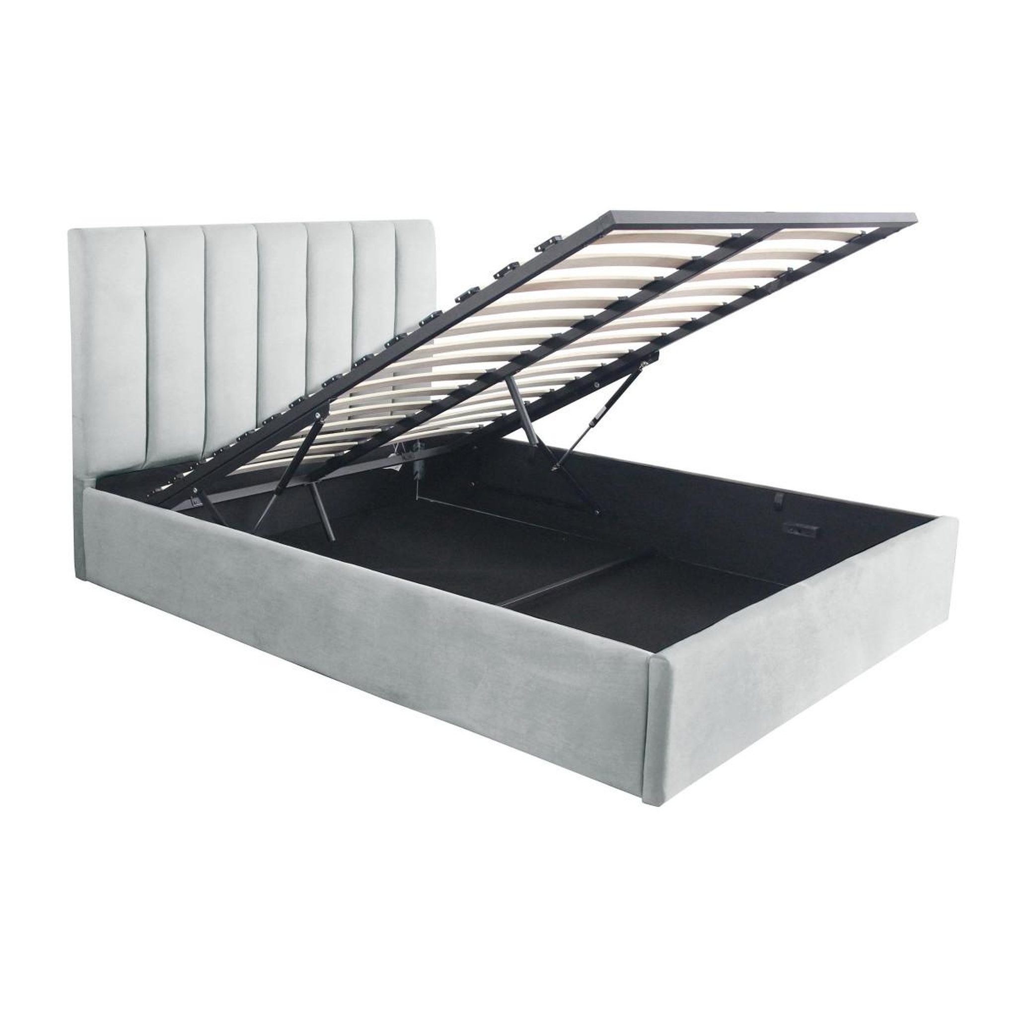 Voir la diapositive 2 : Paris Prix Pack lit coffre & matelas  dream & goodream  140x190cm argent