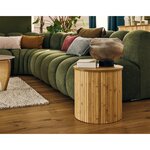 BEST MOBILIER Kofu - bout de canapé - bambou - 40x40 cm. Coloris disponibles : Marron