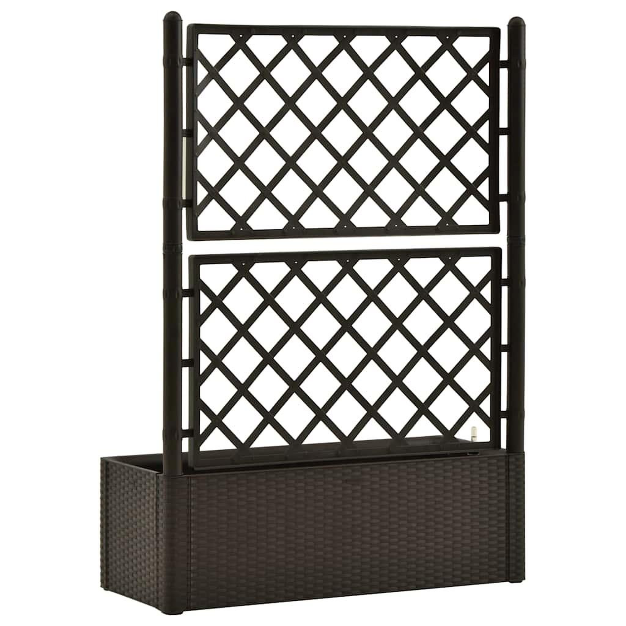 Voir la diapositive 6 : VIDAXL Lit sureleve de jardin et treillis et systeme d'arrosage Moka