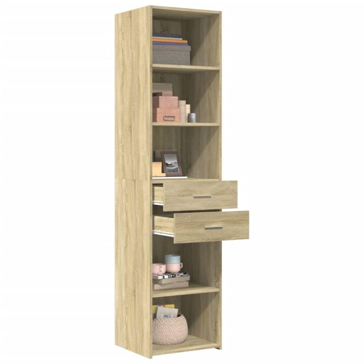 VIDAXL Buffet haut chene sonoma 45x42,5x185 cm bois d'ingenierie
