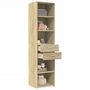 Voir la diapositive 3 : VIDAXL Buffet haut chene sonoma 45x42,5x185 cm bois d'ingenierie