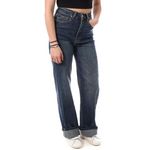 MONDAY PREMIUM Jean Droit  Foncé Femme Monday Premium Wide Vintage. Coloris disponibles : Bleu