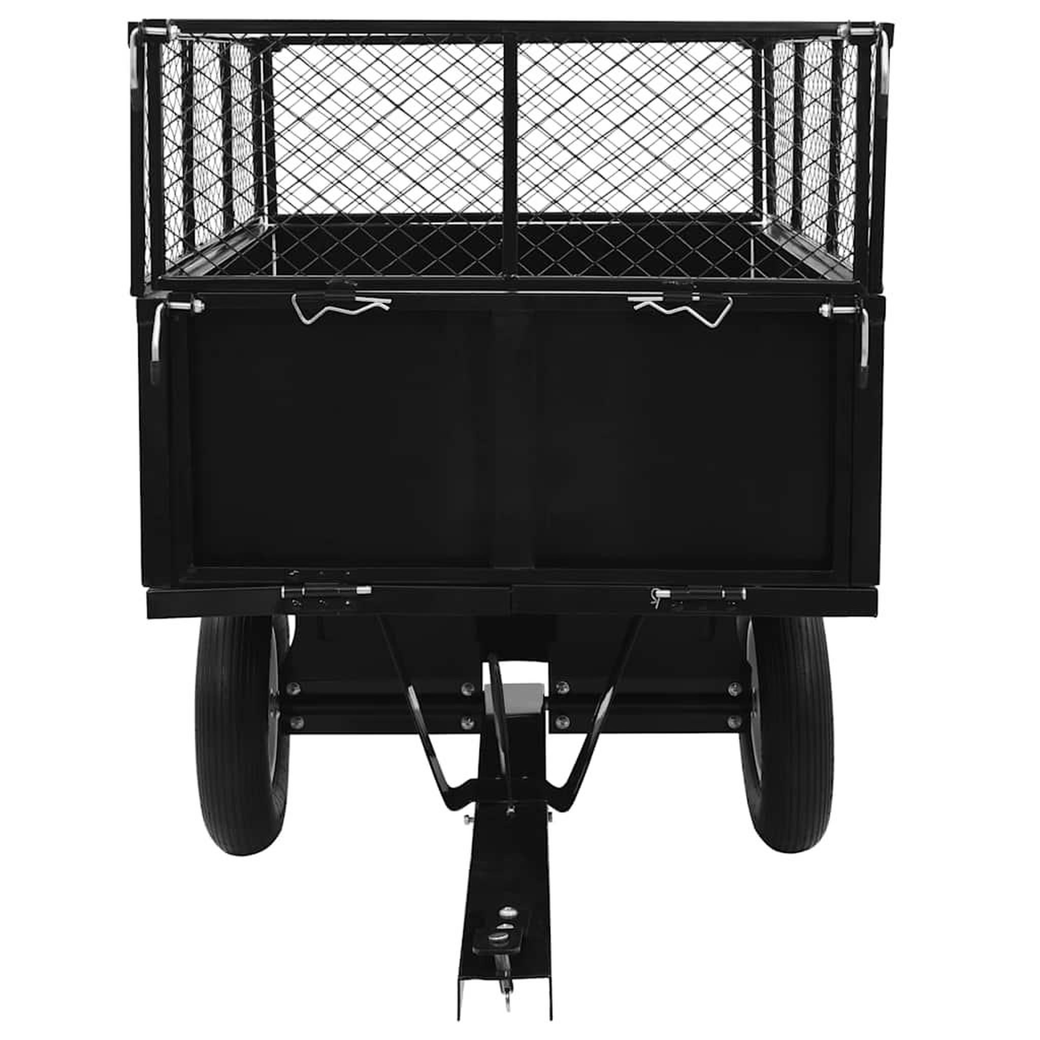 Voir la diapositive 3 : VIDAXL Remorque basculante pour tondeuse de pelouse Charge de 300 kg