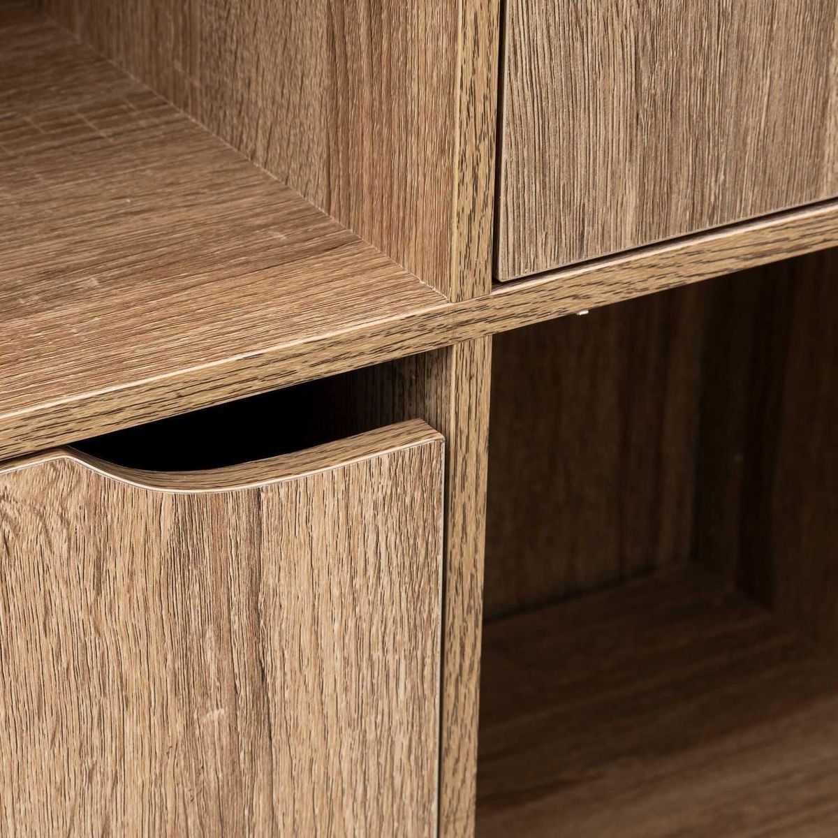 FIVE Etagère 9 cases Mix n'modul 5 portes - Marron