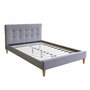 Voir la diapositive 1 : HomeStyle4U Lit capitonné avec matelas 140x200 et sommier à lattes - gris
