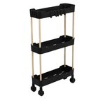 FORNORD Desserte à roulettes 3 niveaux pour espaces étroits