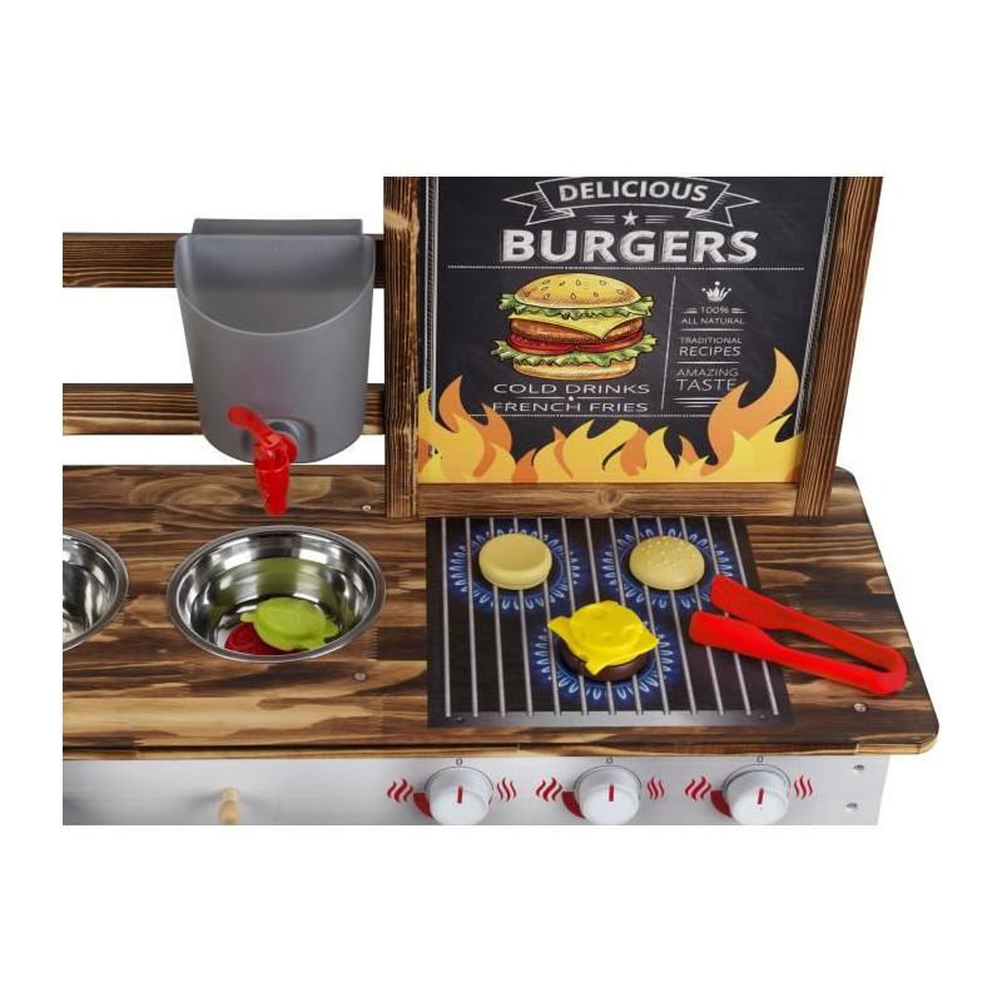 Voir la diapositive 2 : Klein Cuisine d'été en bois Beach Picnic avec 23 accessoires - KLEIN - 2368