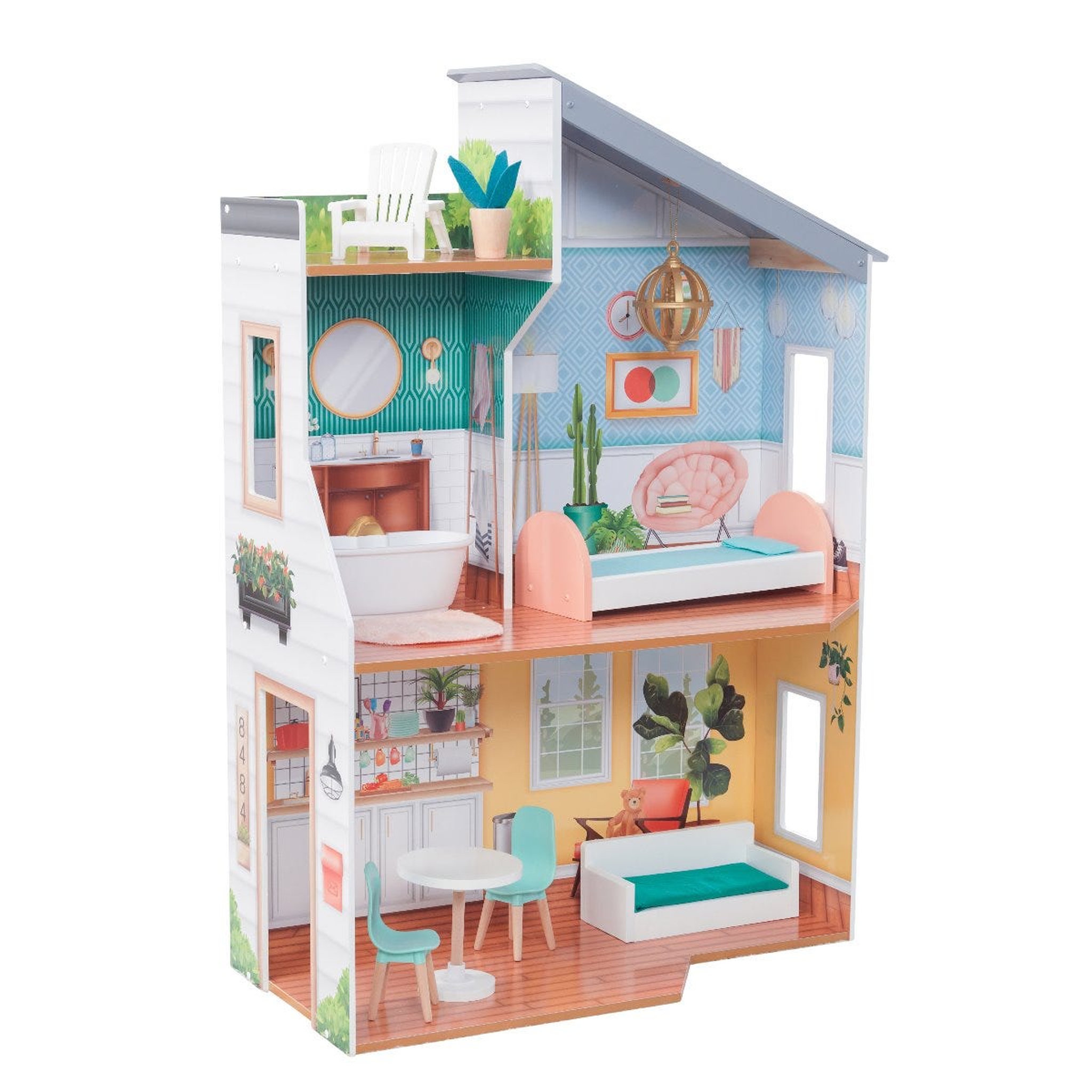 Voir la diapositive 1 : Kidkraft Maison de poupées en bois - Emily