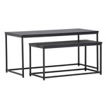 Paris Prix Lot de 2 Tables Basses Gigognes  Mallan  100cm Noir