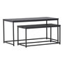 Voir la diapositive 1 : Paris Prix Lot de 2 Tables Basses Gigognes  Mallan  100cm Noir
