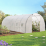 Voir la diapositive 2 : ID MARKET Bâche de rechange 130gr/m² pour serre tunnel 18 m² transparente CRIMÉE