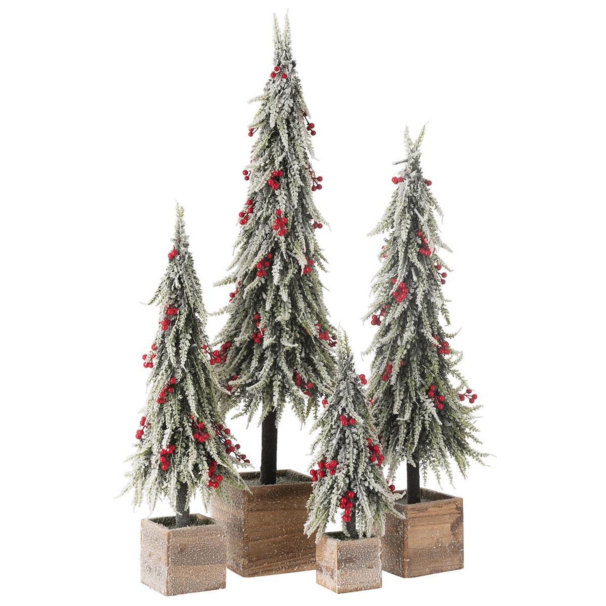 Voir la diapositive 5 : J-LINE Sapin de noël déco à led  bruno  75cm vert