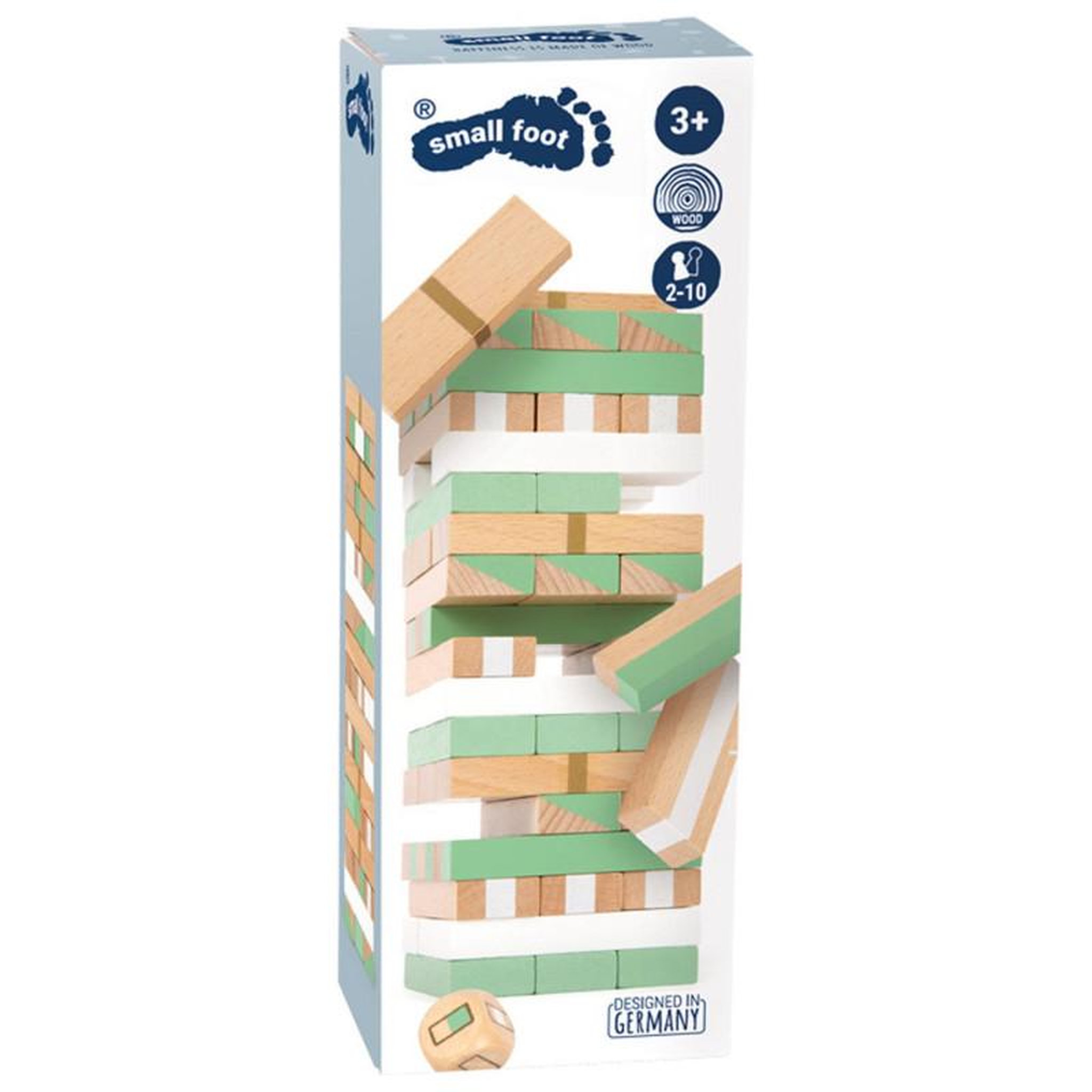 Voir la diapositive 2 : SMALL FOOT Small Foot - Wooden Wobble Tower Game Gold Edition 12217