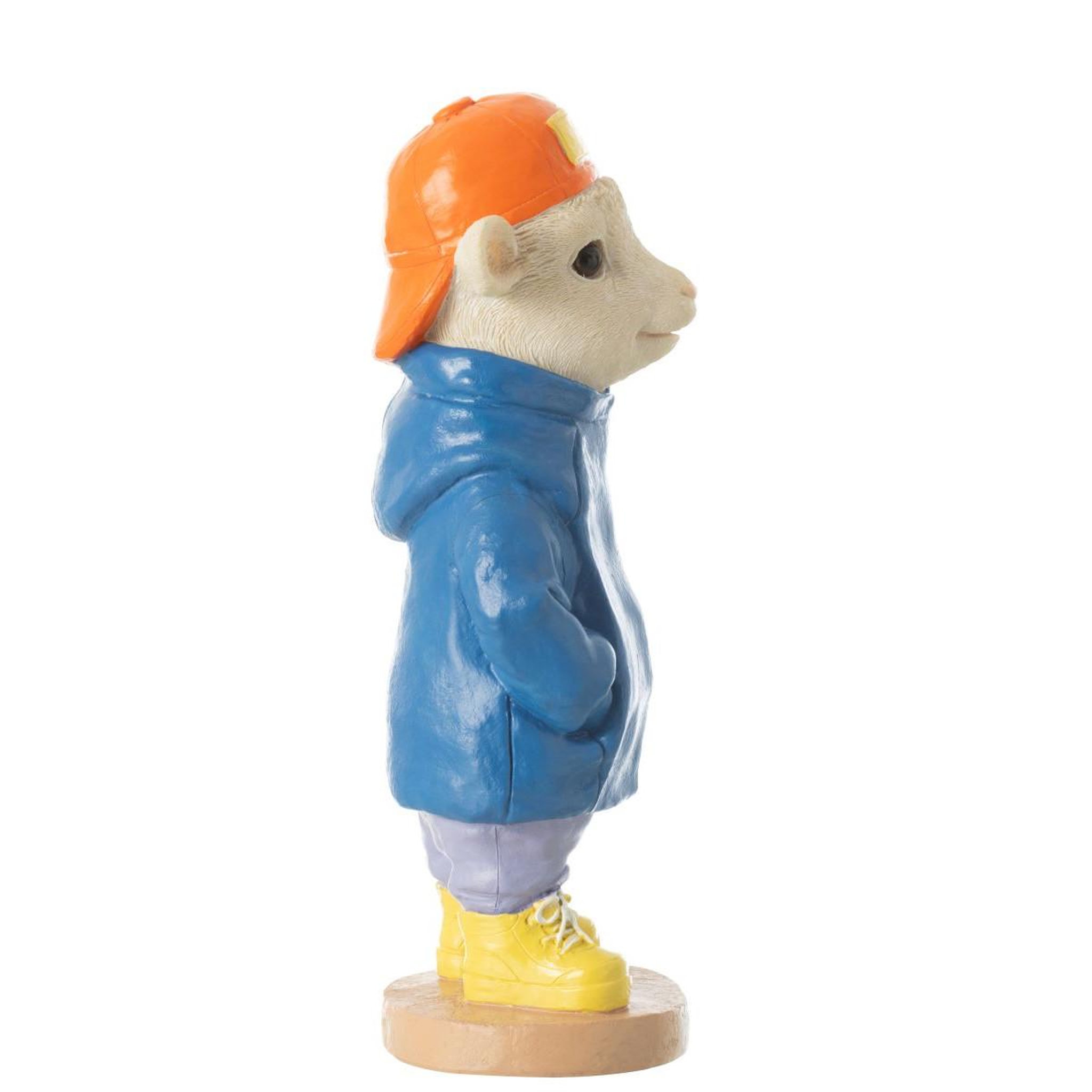 Voir la diapositive 2 : J-LINE Statuette mouton déco  fashion  27cm multicolore