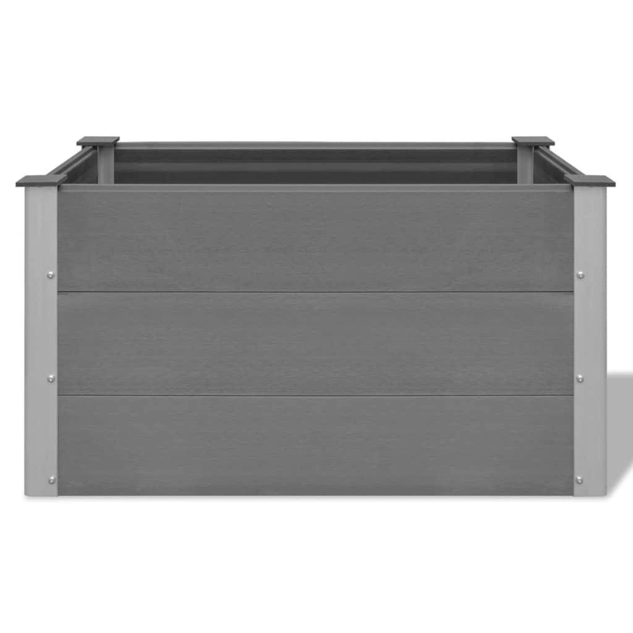 Voir la diapositive 4 : VIDAXL Lit sureleve de jardin WPC 100 x 50 x 54 cm Gris