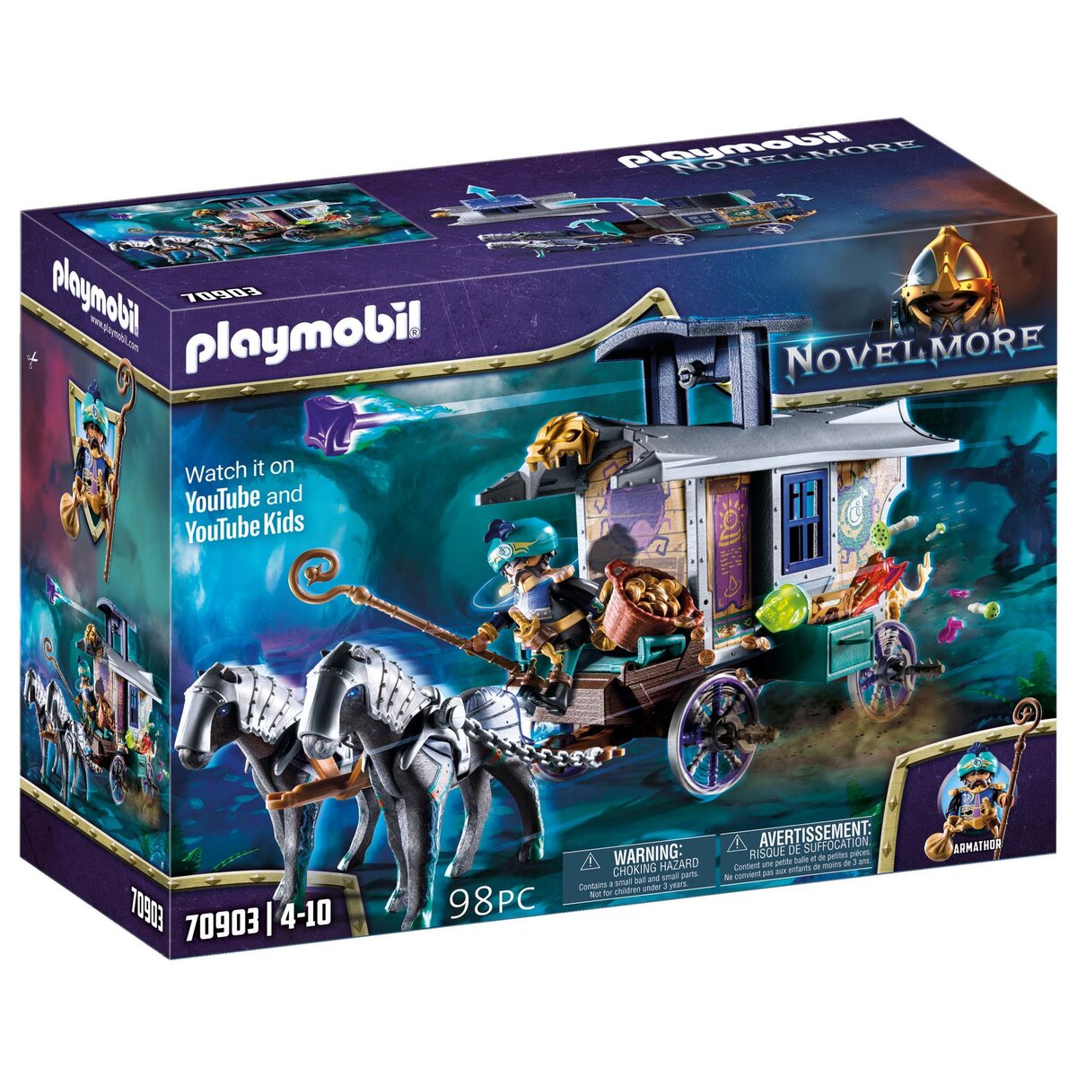 PLAYMOBIL 70903 - Novelmore Marchand et chariot