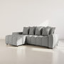 Voir la diapositive 1 : LISA DESIGN Adelaide - canapé d'angle réversible 4 places en tissu texturé