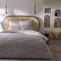 FUTURE HOME Parure de lit 2 personnes en coton 57 fils imprimé beige