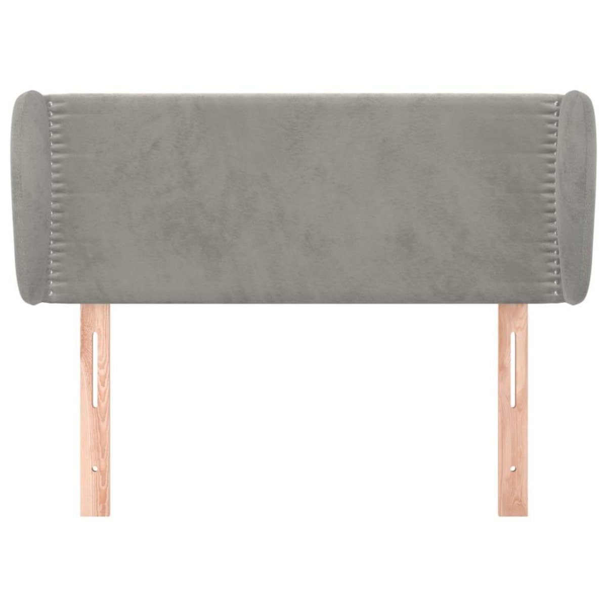 VIDAXL Tete de lit avec oreilles Gris clair 83x23x78/88 cm Velours