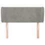 Voir la diapositive 3 : VIDAXL Tete de lit avec oreilles Gris clair 83x23x78/88 cm Velours