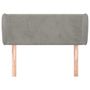 Voir la diapositive 3 : VIDAXL Tete de lit avec oreilles Gris clair 83x23x78/88 cm Velours