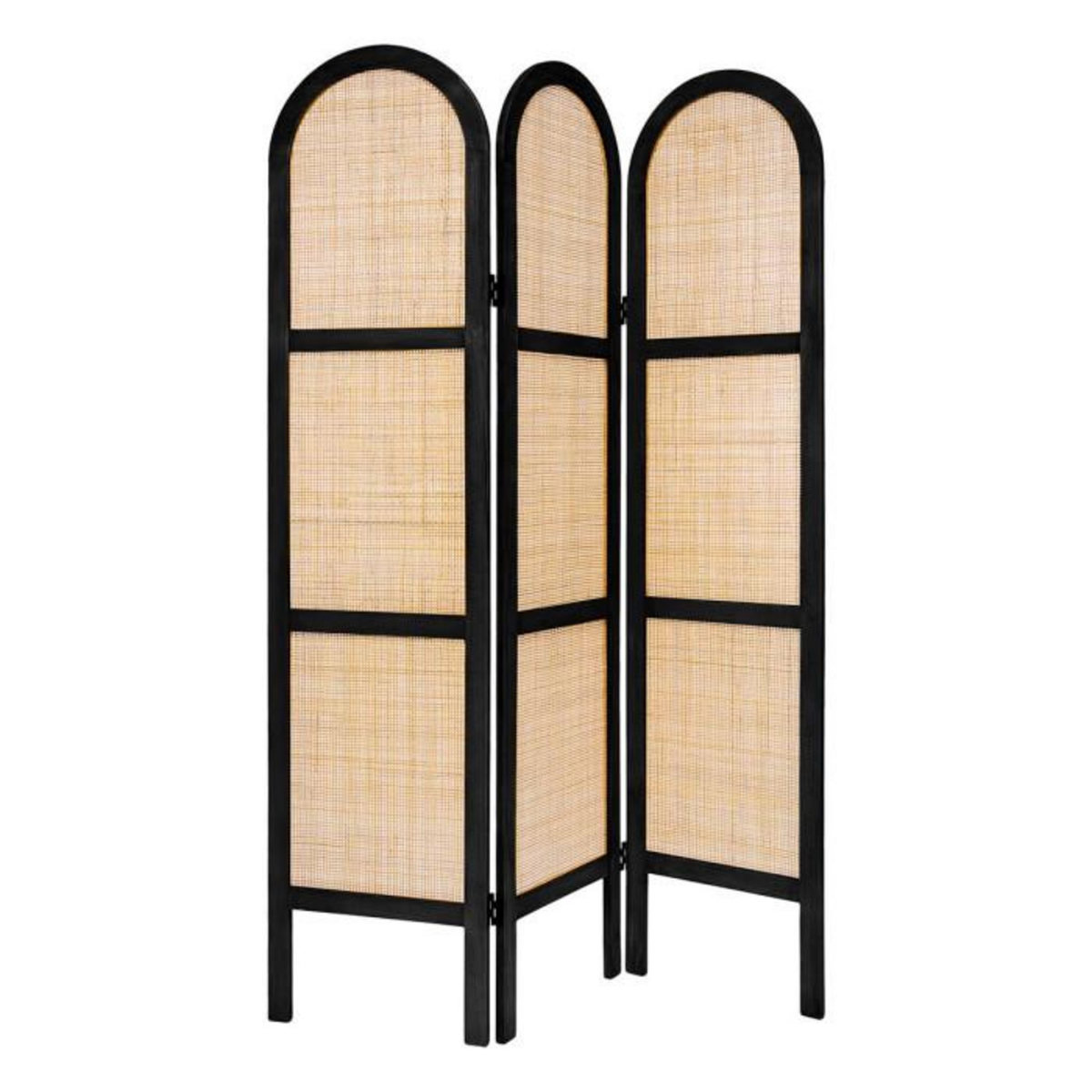 ATMOSPHERA Paravent Déco Cannage  Sana  120x170cm Noir