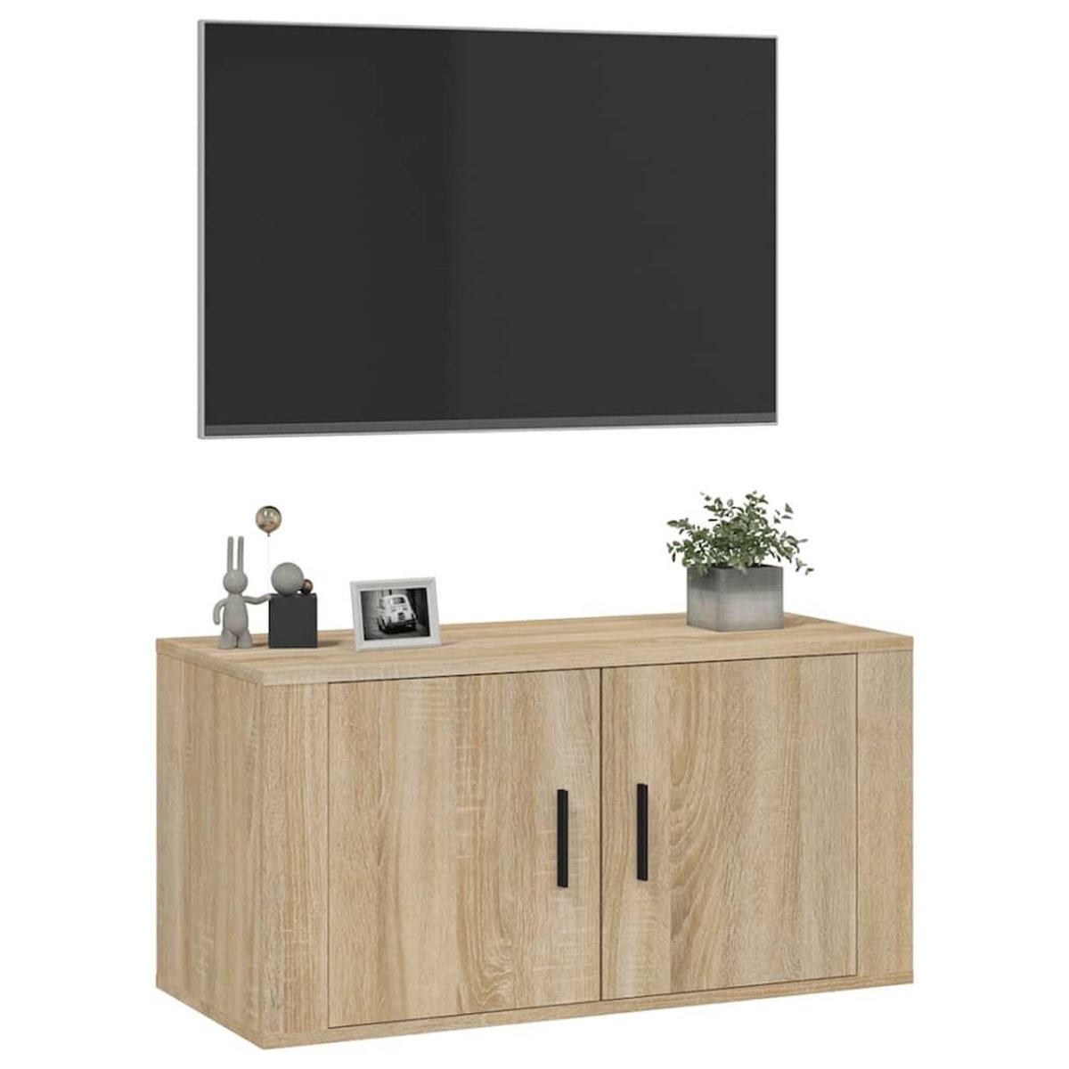VIDAXL Meuble TV mural Chene Sonoma 80x34,5x40 cm