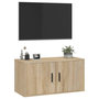 Voir la diapositive 4 : VIDAXL Meuble TV mural Chene Sonoma 80x34,5x40 cm