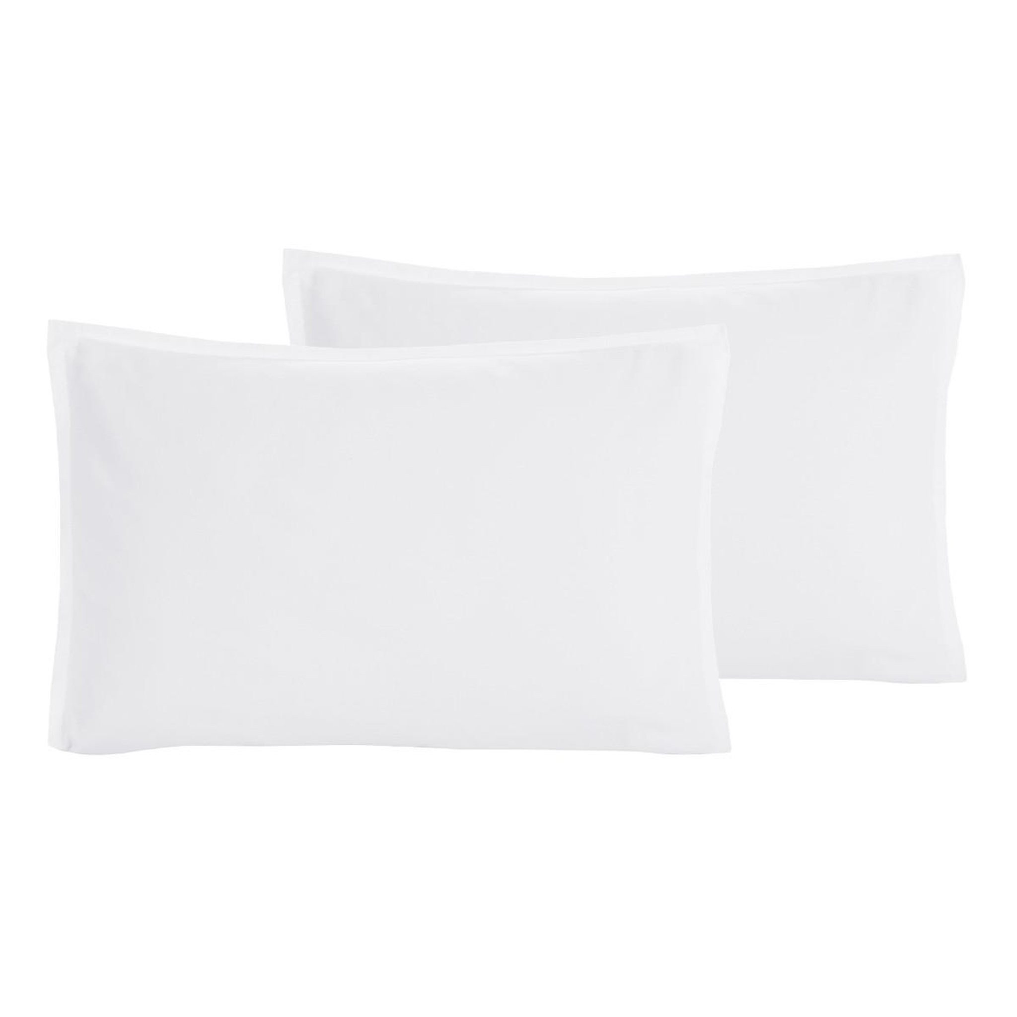 Voir la diapositive 1 : Sensei Maison Lot de 2 taies d'oreiller en percale lavée HOME WASHED