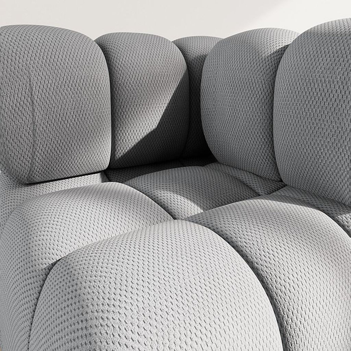 LISA DESIGN Ruby - module d'assise d'angle droit en velours texturé