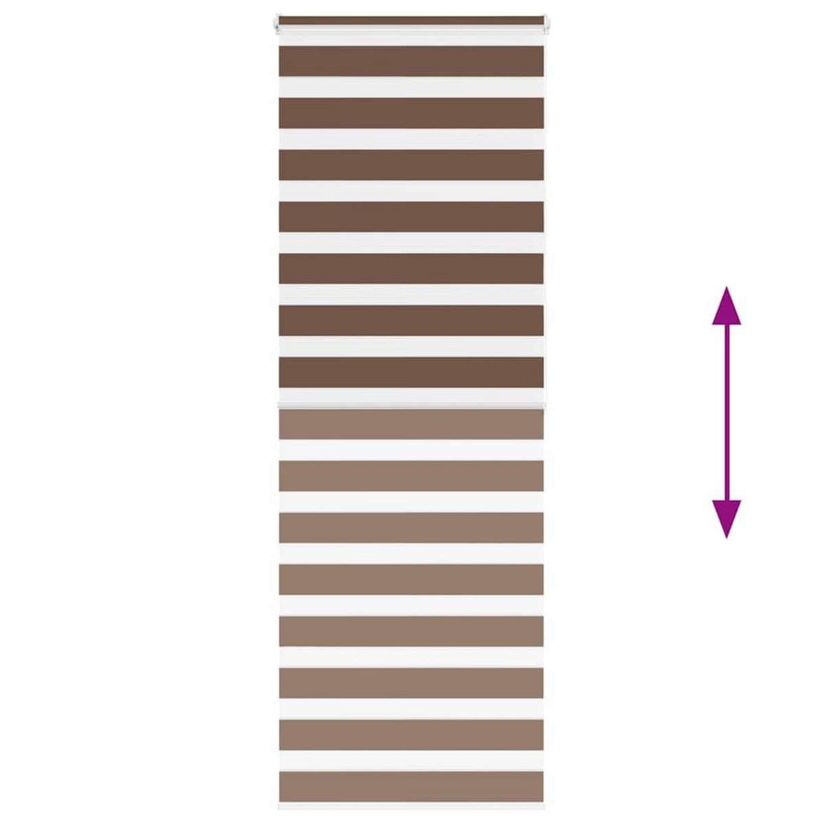 VIDAXL Store zebre marron 80x200 cm largeur du tissu 75,9 cm polyester